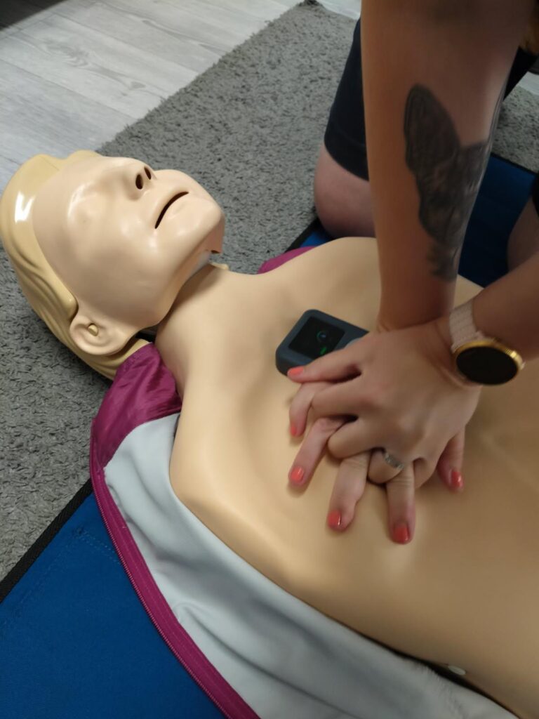 Finnish Red Cross Tampere branch testing the Ileria CPR Feedback Device.
