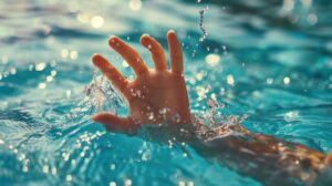 hands drowning person need help - Ileria CPR Feedback training technology