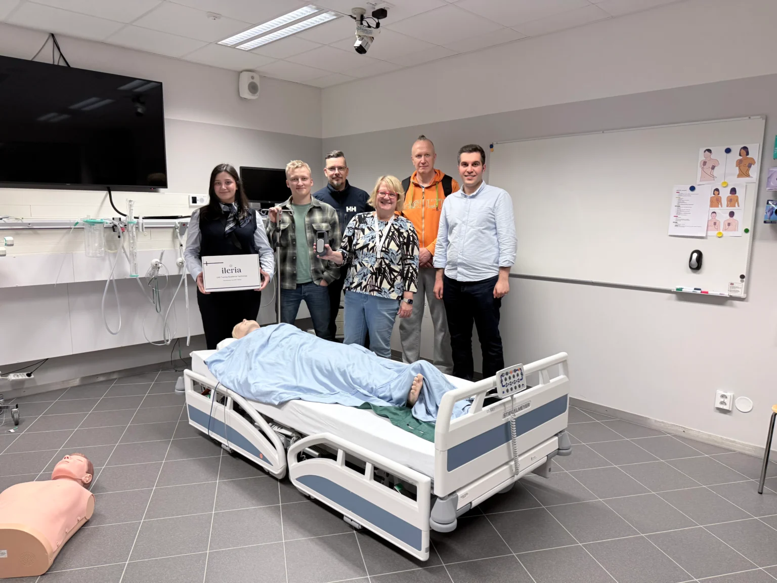 Ileria team with clinical educators at the Center of Clinical Education, Kuopio University Hospital
